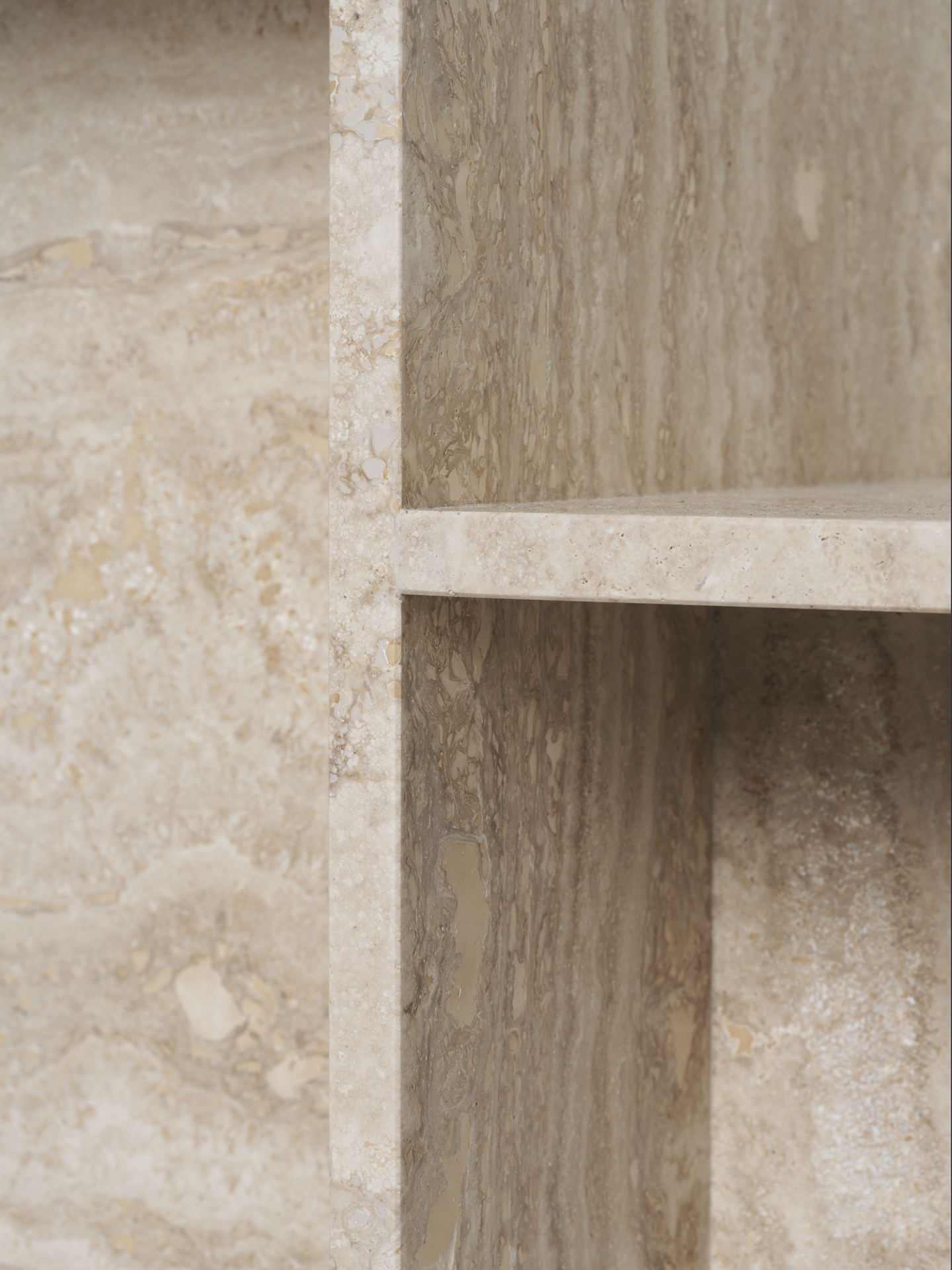 Distinct Side Table - Travertine