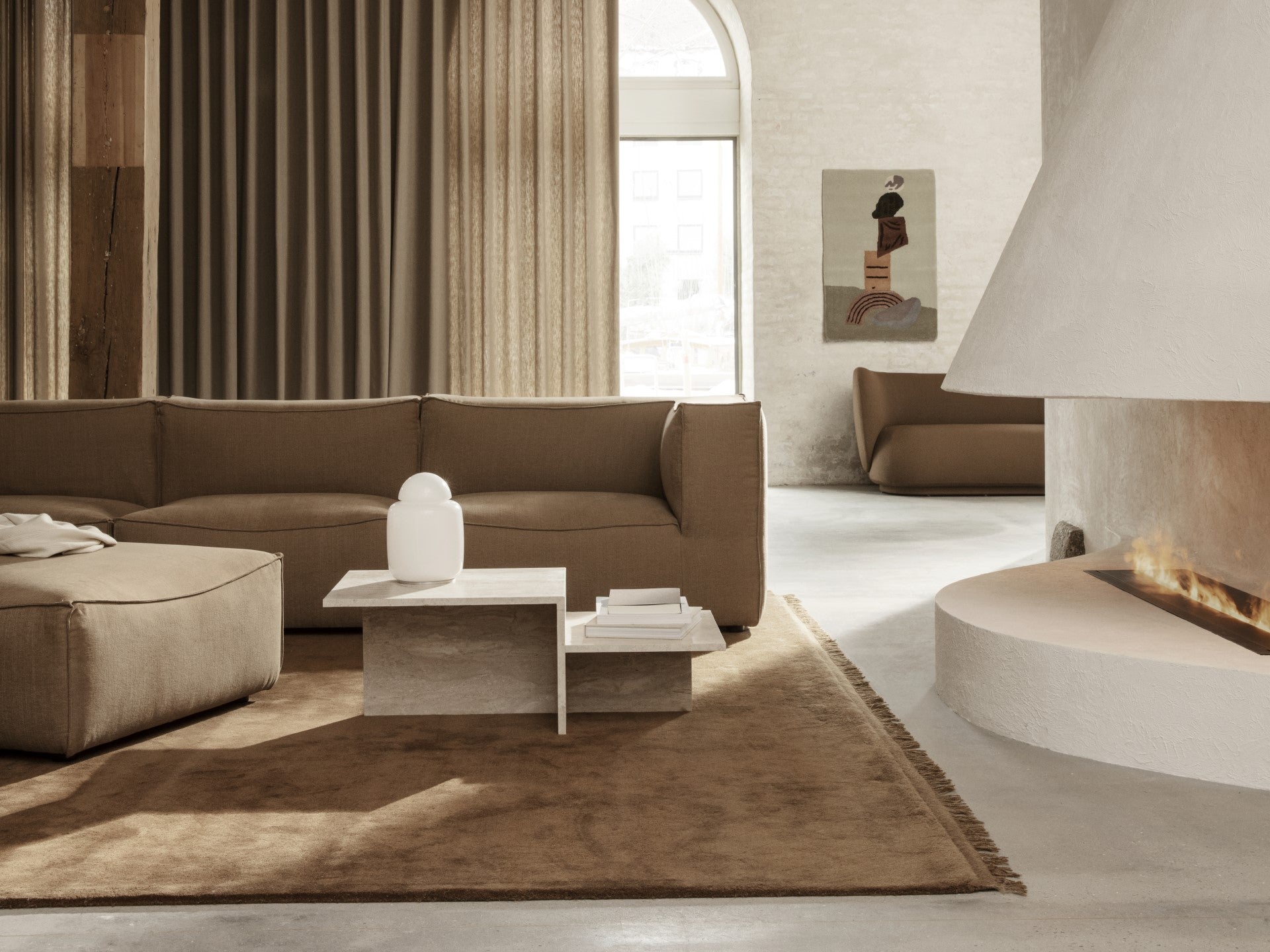 Distinct Coffee Table - Travertine