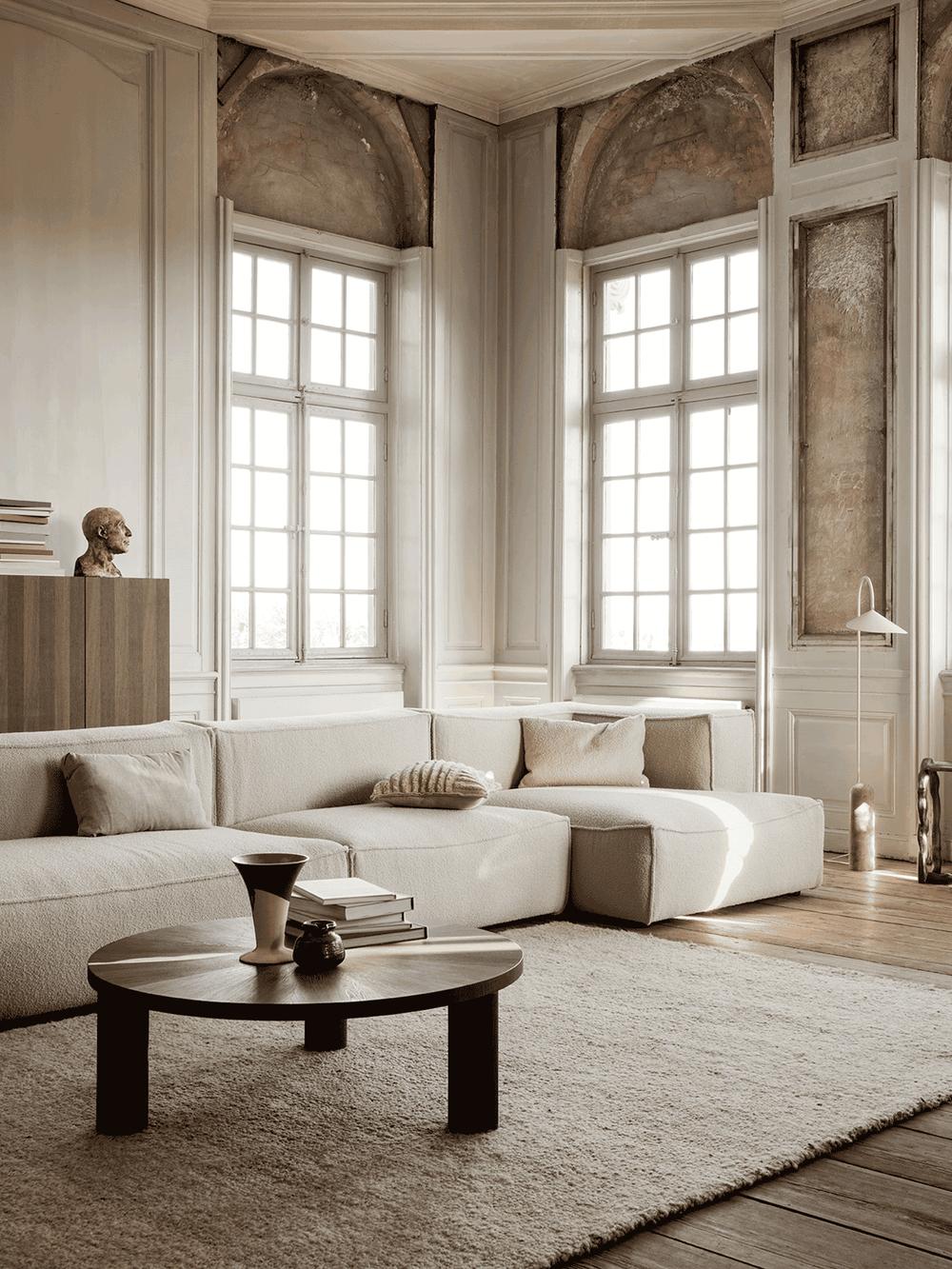 Post Coffee Table - Large - Smoked Oak Star/Plain by Ferm Living Post Coffee Table - Large - Smoked Oak Star/Plain by Ferm Living