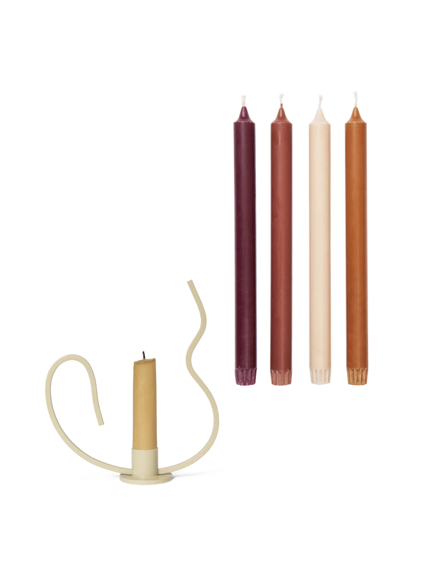Valse Candle Holder - Low - Cashmere & Pure Candles - Set of 4 - Roseate Blend -  Gift Set