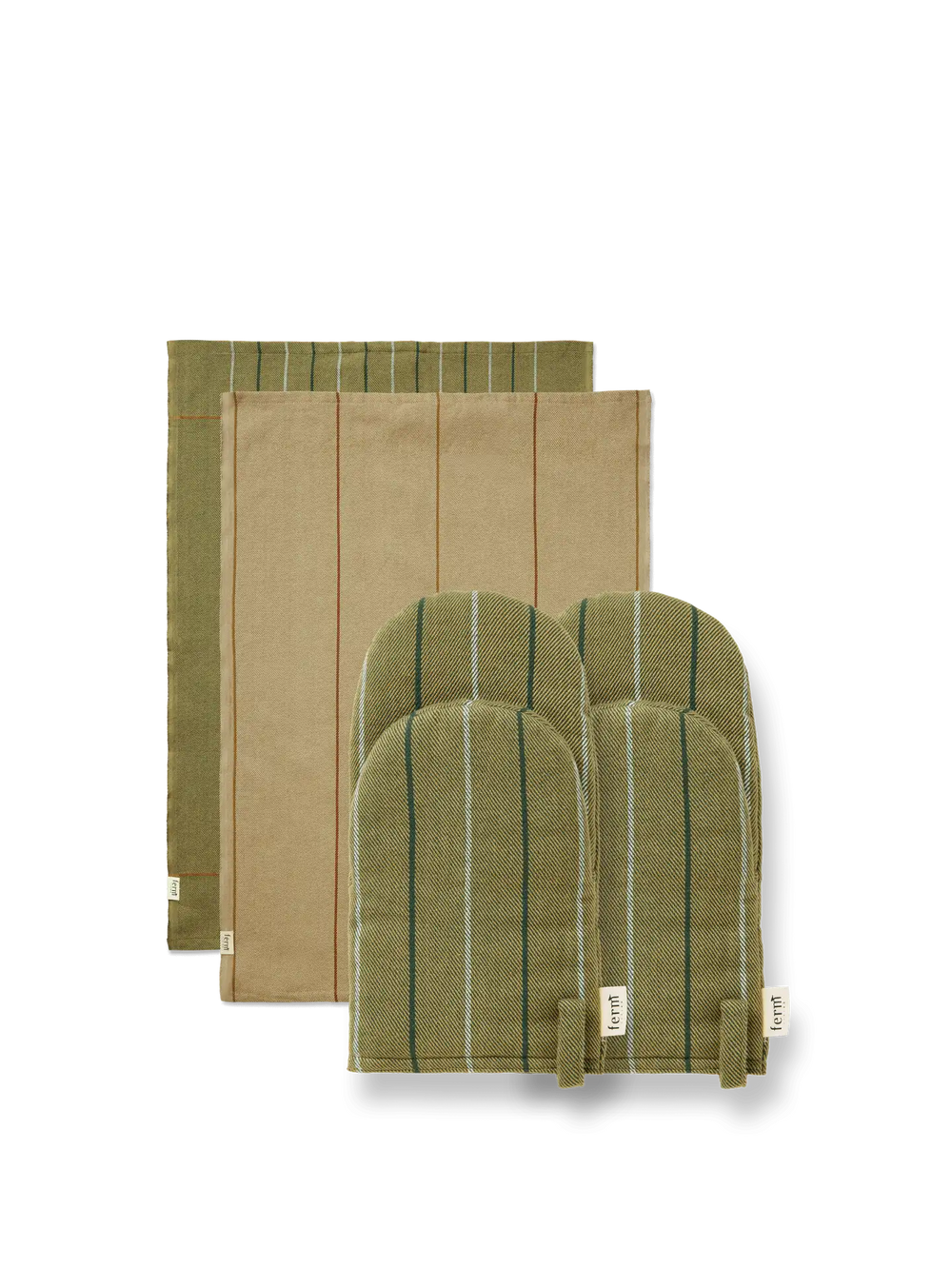 Ito Tea Towel - Set of 2 & Oven Mitt Gift Set - Seaweed