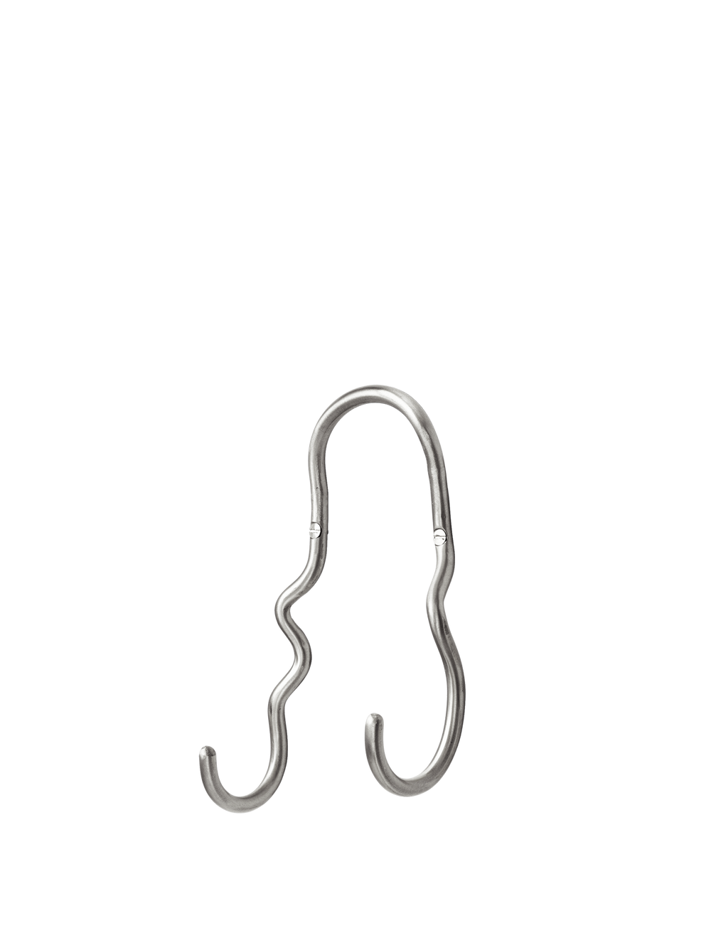 Curvature Double Hook in stainless steel with two curved wire arms