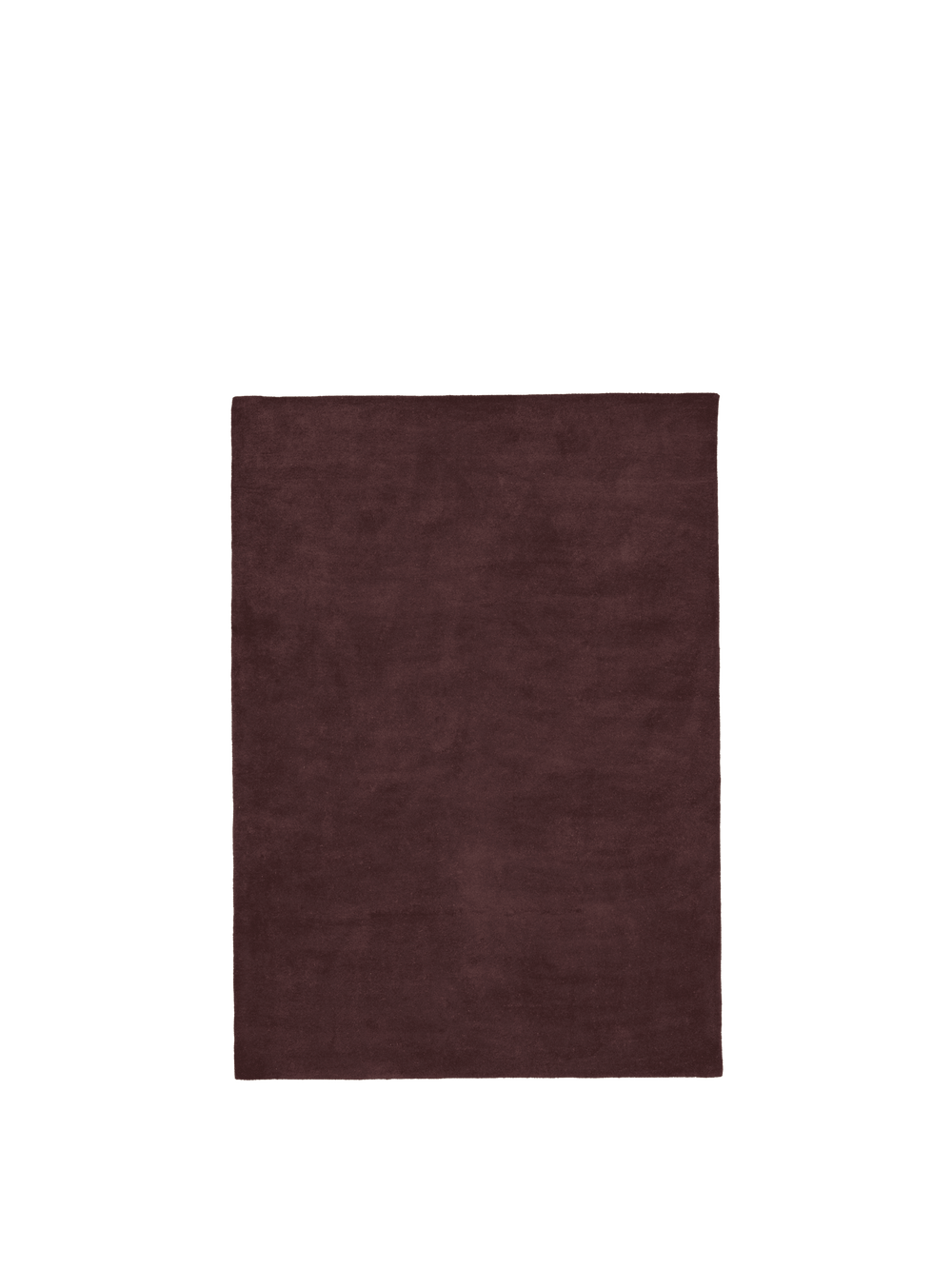 Stille Tufted Rug in dark pecan, rectangular with a dense pile
