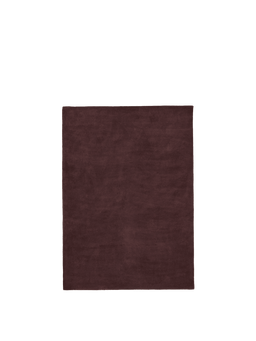 Stille Tufted Rug in dark pecan, rectangular with a dense pile