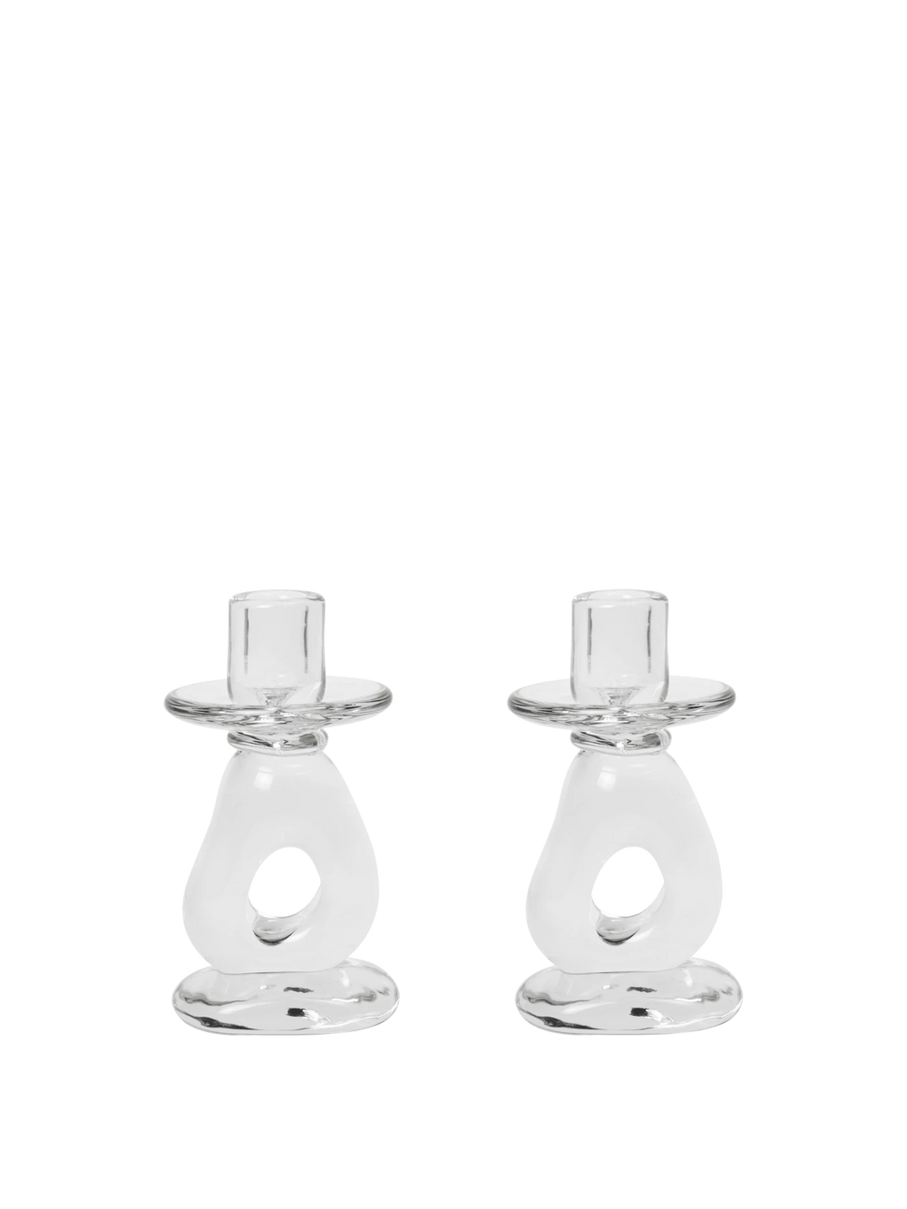 Damo Candle Holder - 16 - Set of 2 - Gift Set - Clear