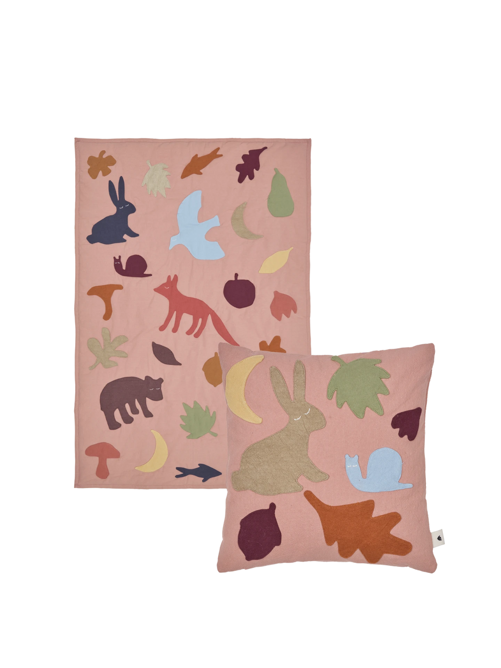 Lunden Blanket & Cushion Gift Set - Rose/Multi