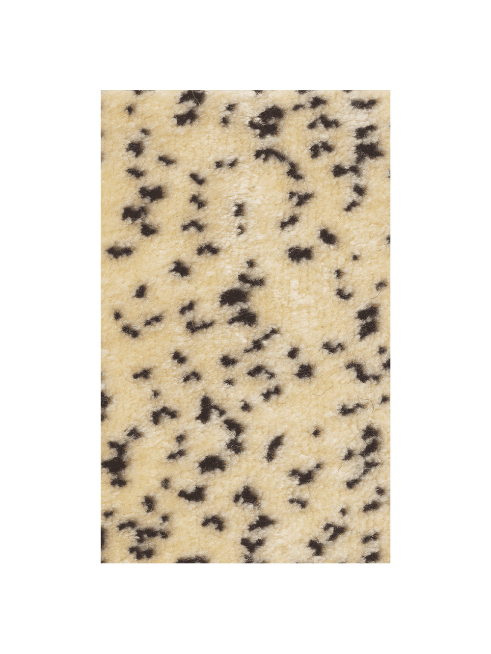 Fabric Sample in Poppy Velvet Butter/Black with speckled pile