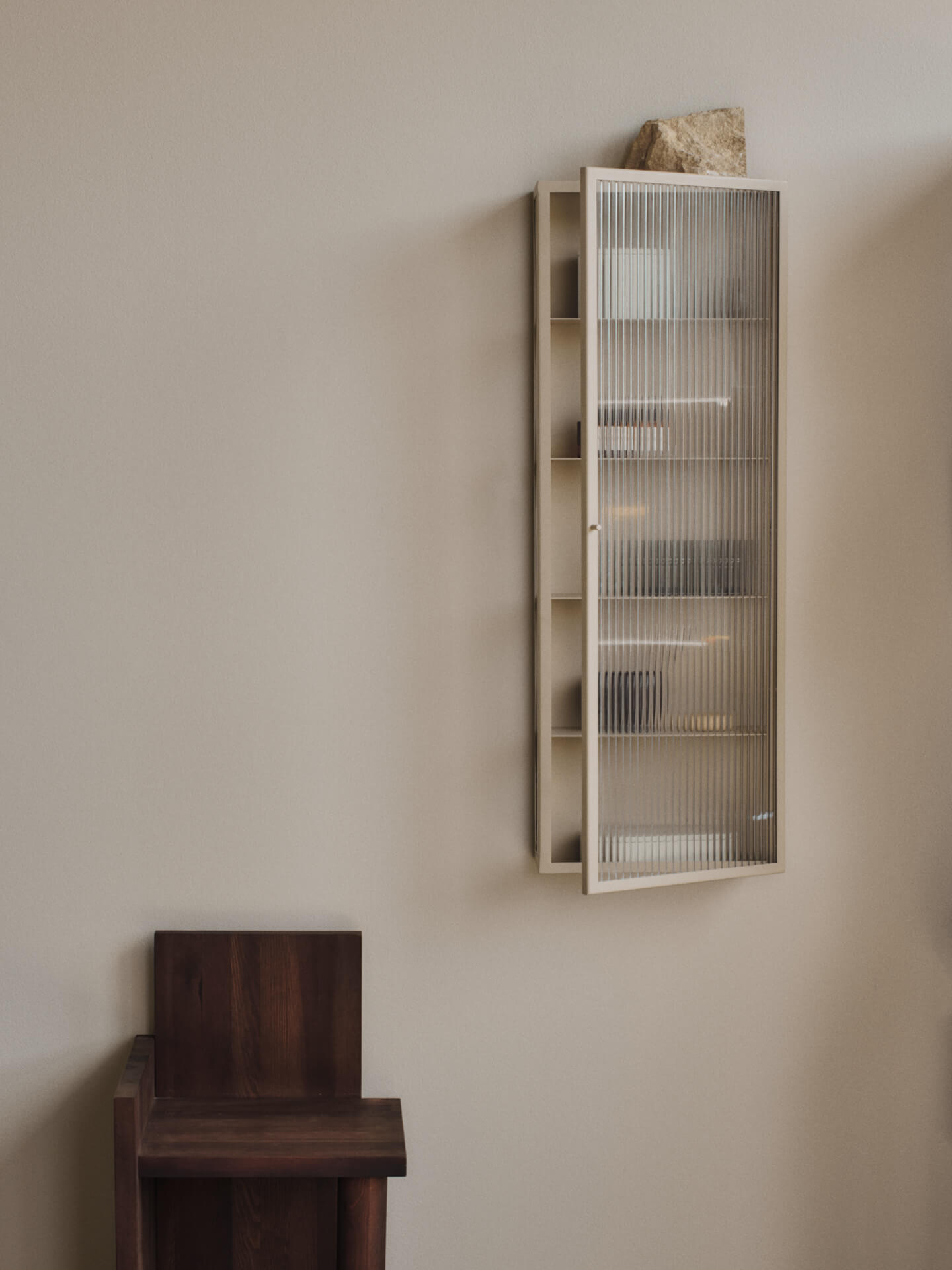 Haze Wall Cabinet - Tall - 35 x 100 cm - Beige – Ferm Living