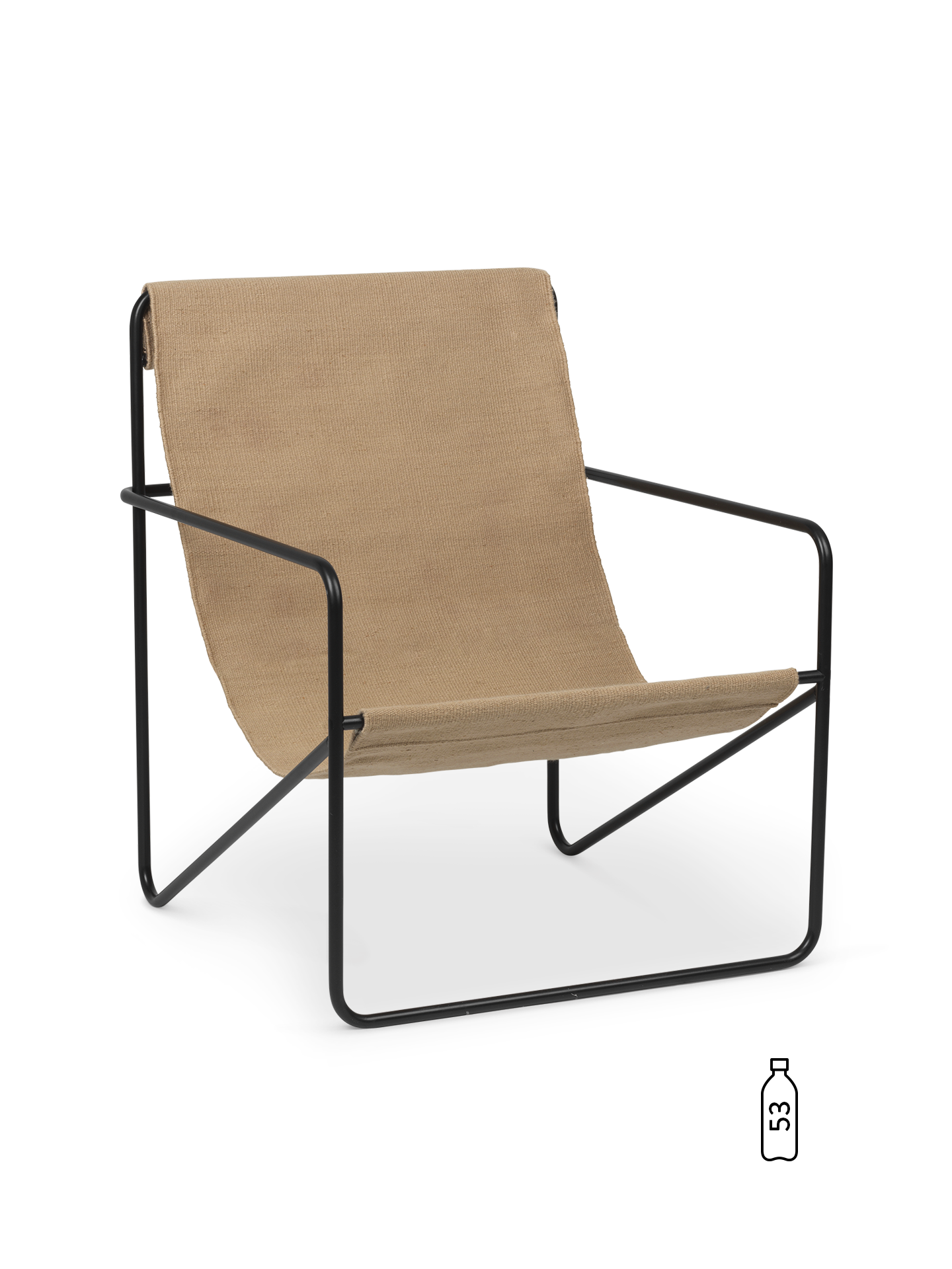 Desert Lounge Chair - Black/Solid Cashmere by Ferm Living