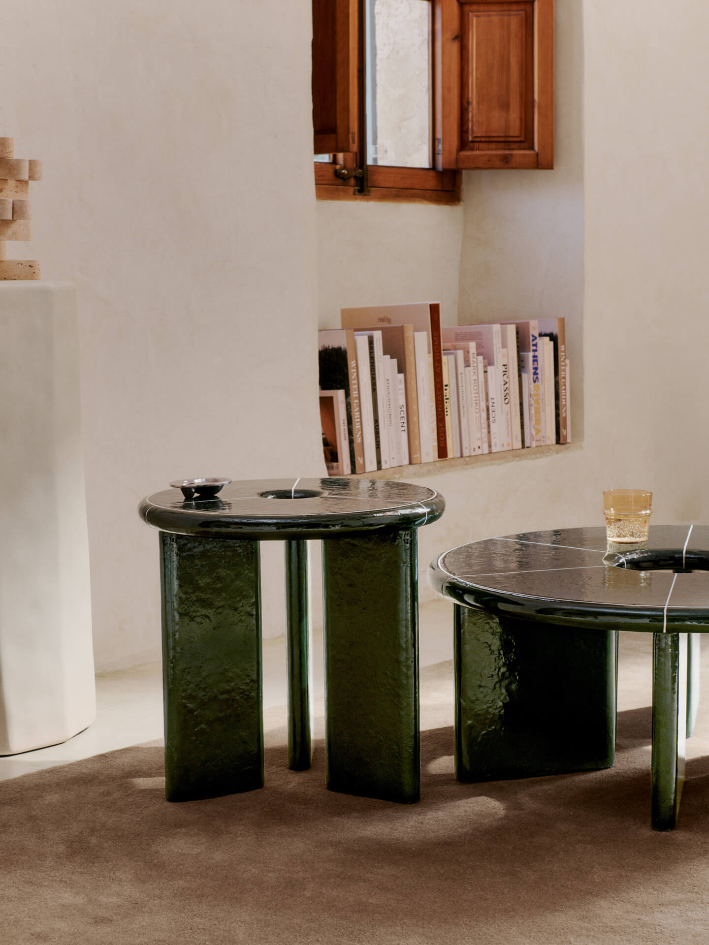 Deya Side Table - Ø47 cm - Dark Green – Ferm Living