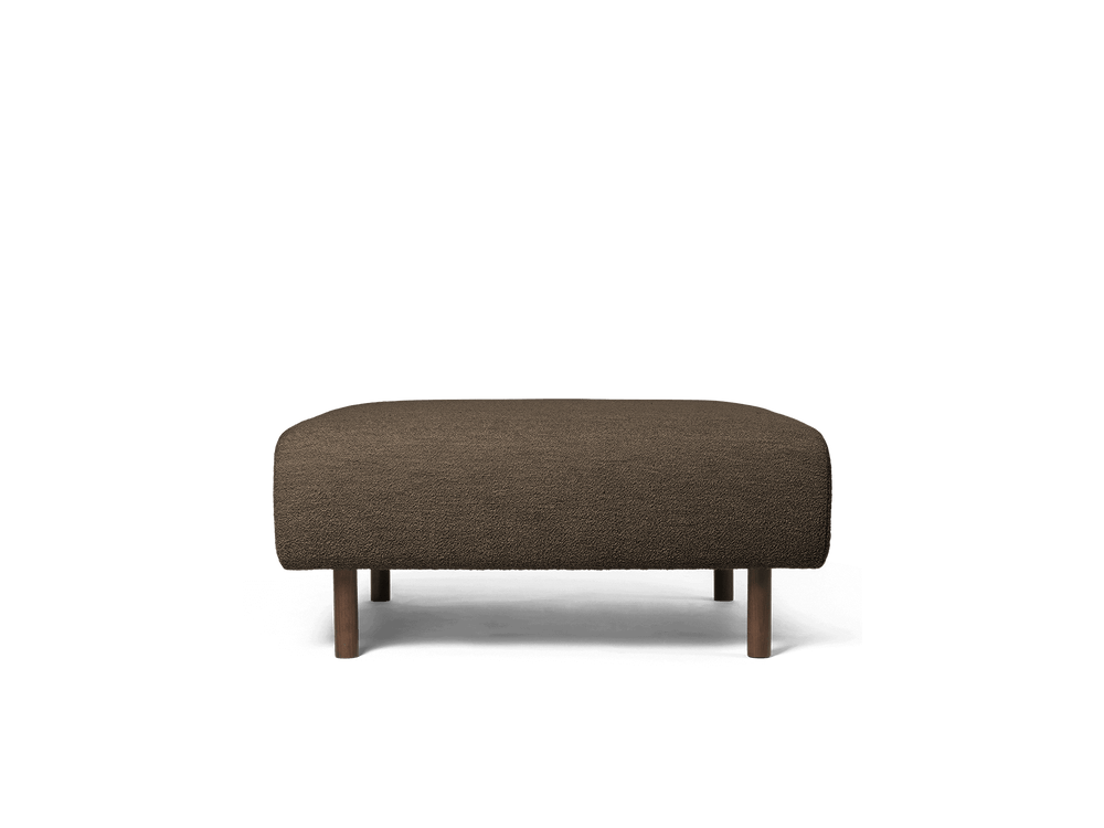 Dase Dase Ottoman - Dark Brown Soft Bouclé | Ferm Living