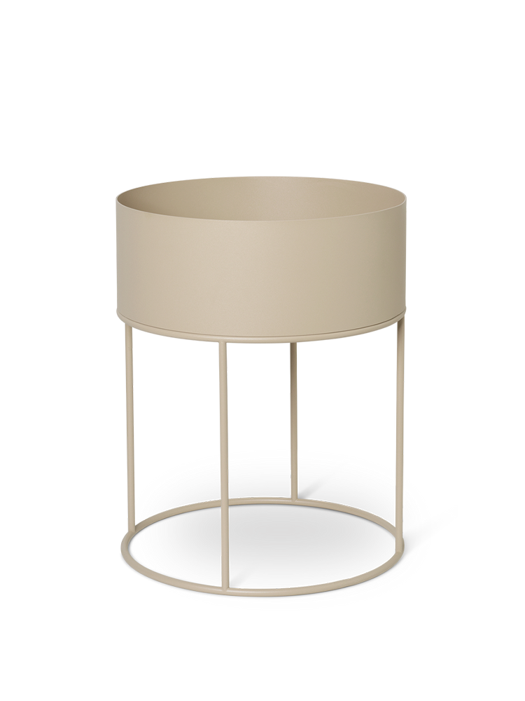 Plant Box | Elegant round plant box in cashmere