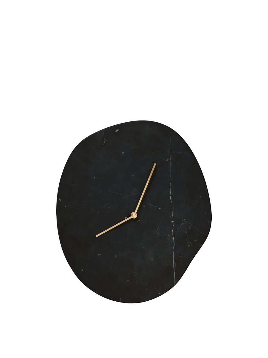 Melt Wall Clock Black Marble Ferm Living