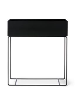 Plant Box in black, rectangular box on a slim wire frame