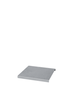 Lager Tray for Plant Box in aluminium, square with a folded edge